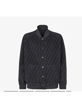 Fendi 21 Wool Reversible Bomber Size 52